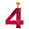 Forth Birthday Anniversary Candle