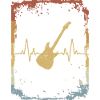 Guitare coeur guitare rétro
