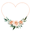 Heart flowers customizable