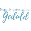 Negatief getest op geduld, vaccinatie, grappig, tekst