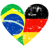 Flag Heart Germany Brasil Flag