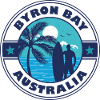 Byron Bay Australien Sommar surfing Design