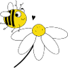 Bee with flower