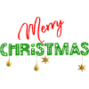 Joyeux Noël : Lettres vertes texturées