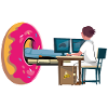 Kvinde Manip Radio Scanner Irm Donut Radiologi