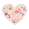 Heart flowers customizable
