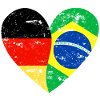 Flag Heart Germany Brazil Flag