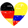 Flag Heart Germany Colombia Flag