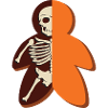 Character Pöppel Skeleton Orange