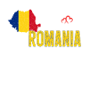 Romania Flag Map Heartbeat for Romanian Pride