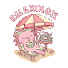 Axolotl Relaxolotl Relaxing Beach Vacation