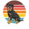 Retro Rottweiler Dog