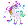 Einhorn Sterne Glitzer Regenbogen
