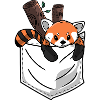 Red Panda Wildlife Pocket