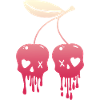 Cerises Kawaii crâne pastel Goth