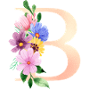 lettre B fleurie