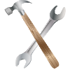 Wrench and carpenter's hammer