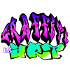 Graffiti è arte colorato graffito slogan