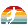 retro footballer football t-shirt