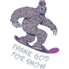 Snowboard Yeti Snowboarder