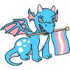 Trans Pride Drache Transgender Pride