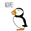 Puffin Nope funny puffin