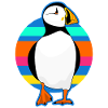 Puffin rétro perroquet