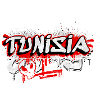 Tunisia graffiti flags design