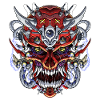 Japanese Demon Skull Mask