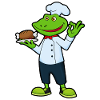 Frosch Koch Hähnchen Kochen