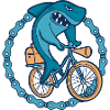 Bicycle Shark Fish Riding Bike