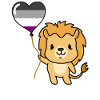 Lion Balloon Asexual Pride