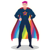 Super Hero Eggplant - Gay Pride