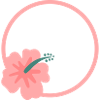 Hibiscus Flower Flower Circle Frame
