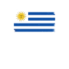 Uruguay Hjärtslag Flagga Vintage Uruguay