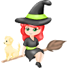Chibi Witch with her dog