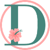Bogstav D Første bogstav D Monogram Hibiscus