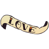 banner love old school tattoo