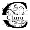 Monogramme avec le prénom Clara