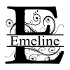 Monogramme avec le prénom Emeline