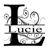 Monogramme avec le prénom Lucie