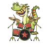 Drummersaurus Drummer TRex Drums Dinosaurs