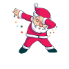 Dabbing Santa Claus Danse Noël