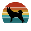 Jamthund Dog Silhouette Vintage Sunset for Dog Lov