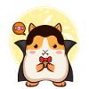 Vampir Hamster mit Keks