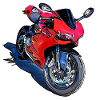 Sport Motorcycle Red
