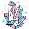 Trans Pride Crystals