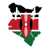 Kenya Heartbeat Flag Vintage Kenya