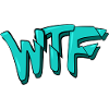 WTF Lettering Graffiti