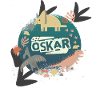 oskar dino pillow petrol